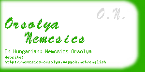 orsolya nemcsics business card